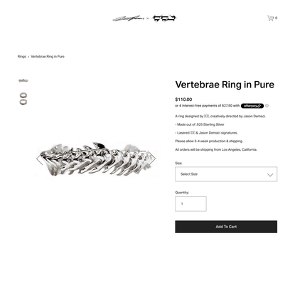 Vertebrae Ring in Pure — Jason Demaci