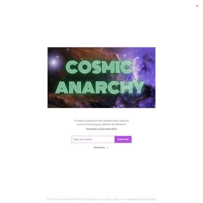 Cosmic Anarchy