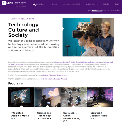 Technology, Culture and Society | NYU Tandon School of Engineering