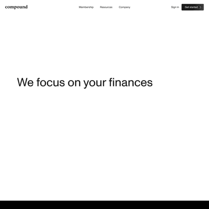 Compound | Personal finance for tech people