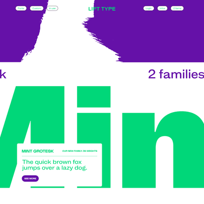 Lift Type — A french digital type foundry