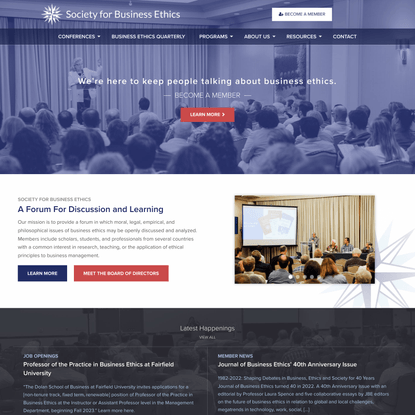 Society for Business Ethics