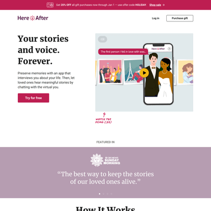 HereAfter AI — Interactive Memory App — Try Free