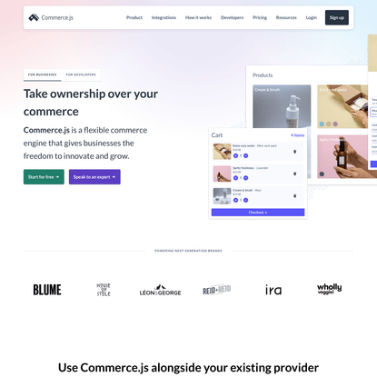 Headless eCommerce for high growth businesses