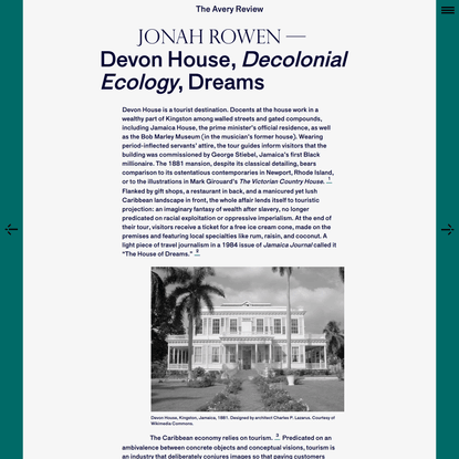 The Avery Review | Devon House, &lt;i&gt;Decolonial Ecology&lt;/i&gt;, Dreams