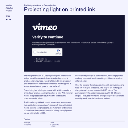The Designer’s Guide to Overprojection