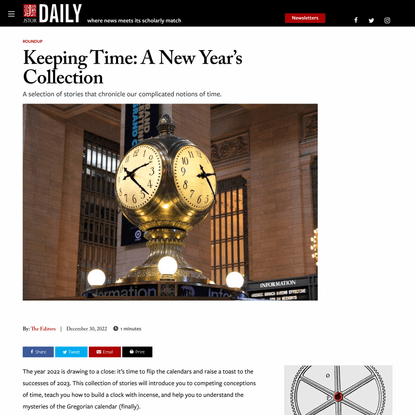 Keeping Time: A New Year’s Collection - JSTOR Daily