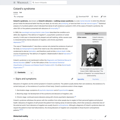 Cotard’s syndrome - Wikipedia