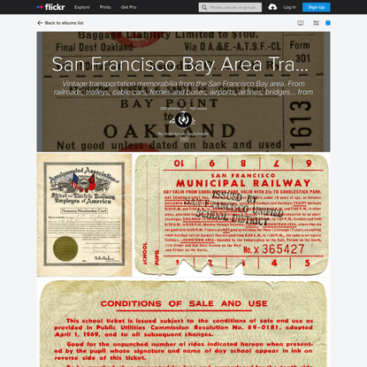 San Francisco Bay Area Transportation Memorabilia