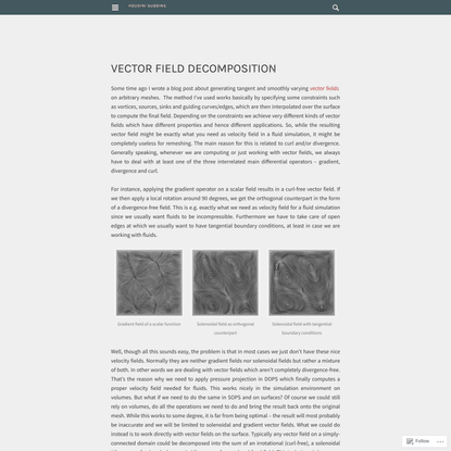 VECTOR FIELD DECOMPOSITION