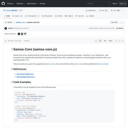 samsa/samsa-core.md at master · Lorp/samsa