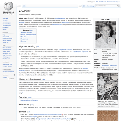 Ada Dietz - Wikipedia
