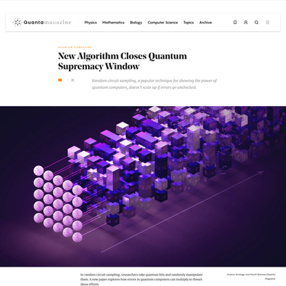New Algorithm Closes Quantum Supremacy Window | Quanta Magazine