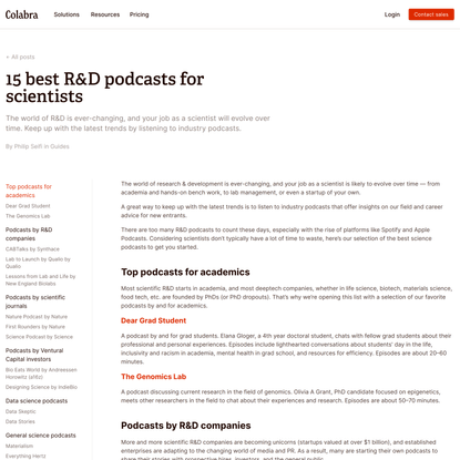 15 best R&amp;D podcasts for scientists