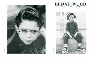 Elijah Wood's Comp Card As A Child Actor