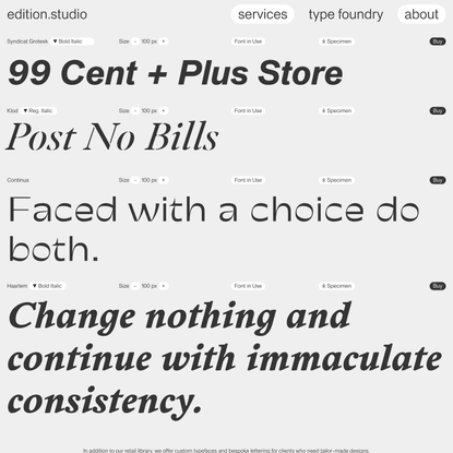 Type Foundry — edition.studio