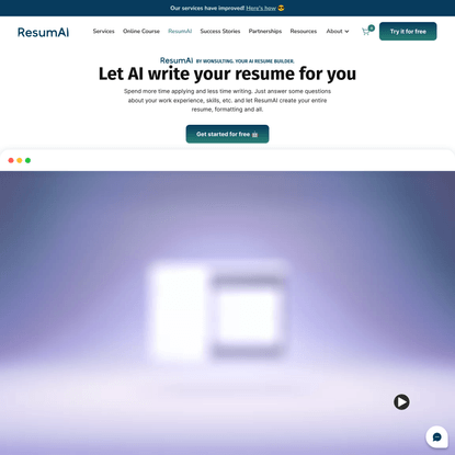 ResumAI by Wonsulting - Your AI Resume Builder