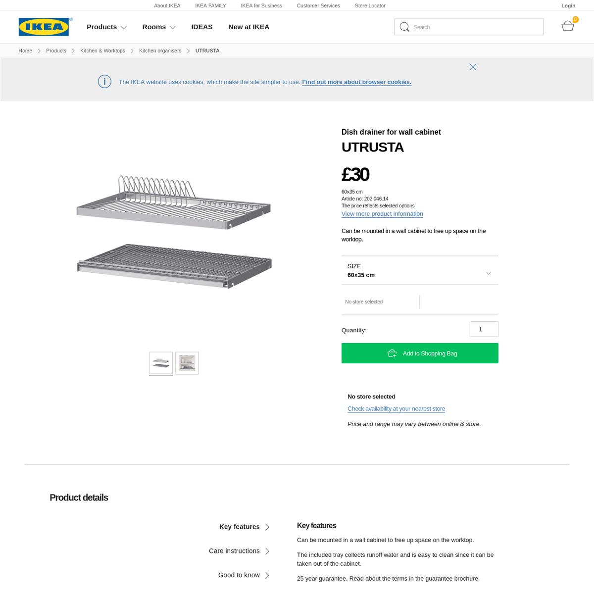 Ikea utrusta dish drainer sale