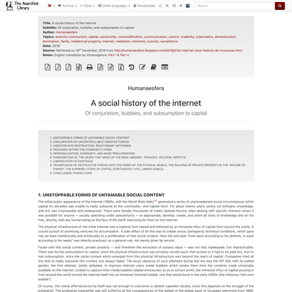 A social history of the internet