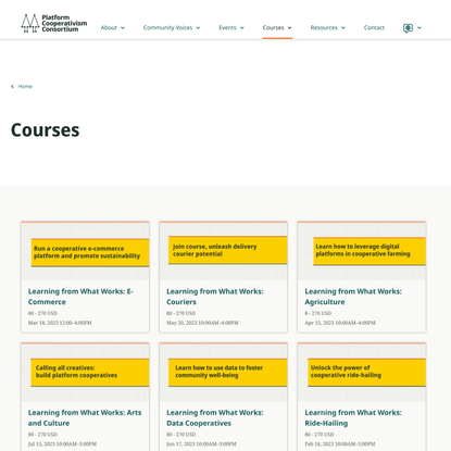 Courses | Platform Cooperativism Consortium