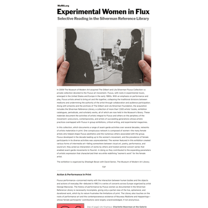 MoMA.org | Experimental Women in Flux