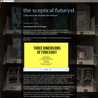 Three Dimensions of Foresight