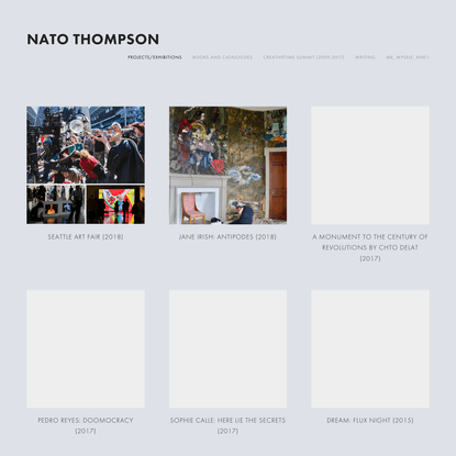 Projects/Exhibitions — Nato Thompson