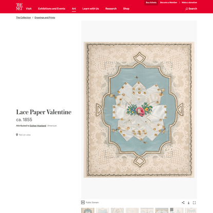 Attributed to Esther Howland | Lace Paper Valentine | The Metropolitan Museum of Art