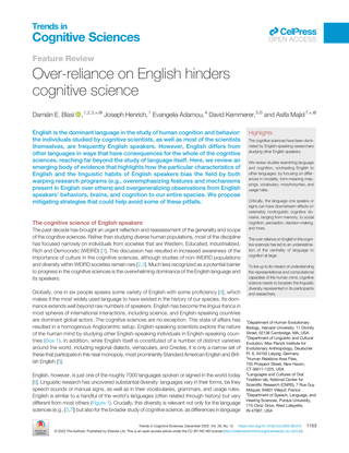 Over-reliance on English hinders cognitive science