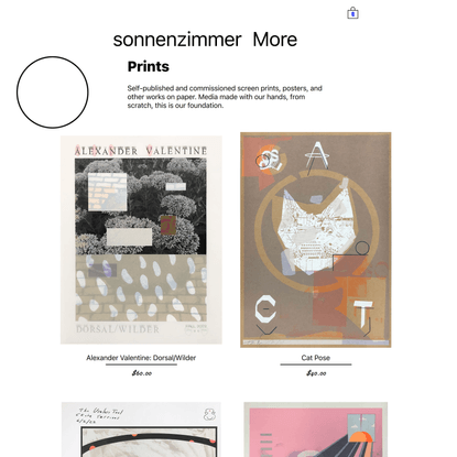 Posters + Prints | Graphic Art Studio | Sonnenzimmer | United States