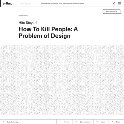 How To Kill People: A Problem of Design
