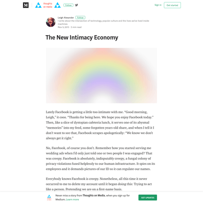 The New Intimacy Economy - Thoughts on Media - Medium