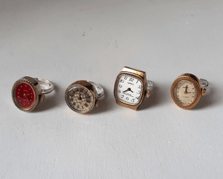 Watch rings made from vintage Russian watches