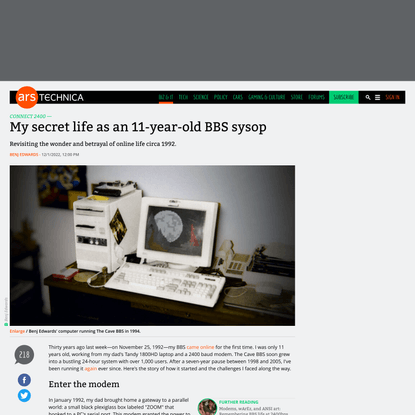 My secret life as an 11-year-old BBS sysop