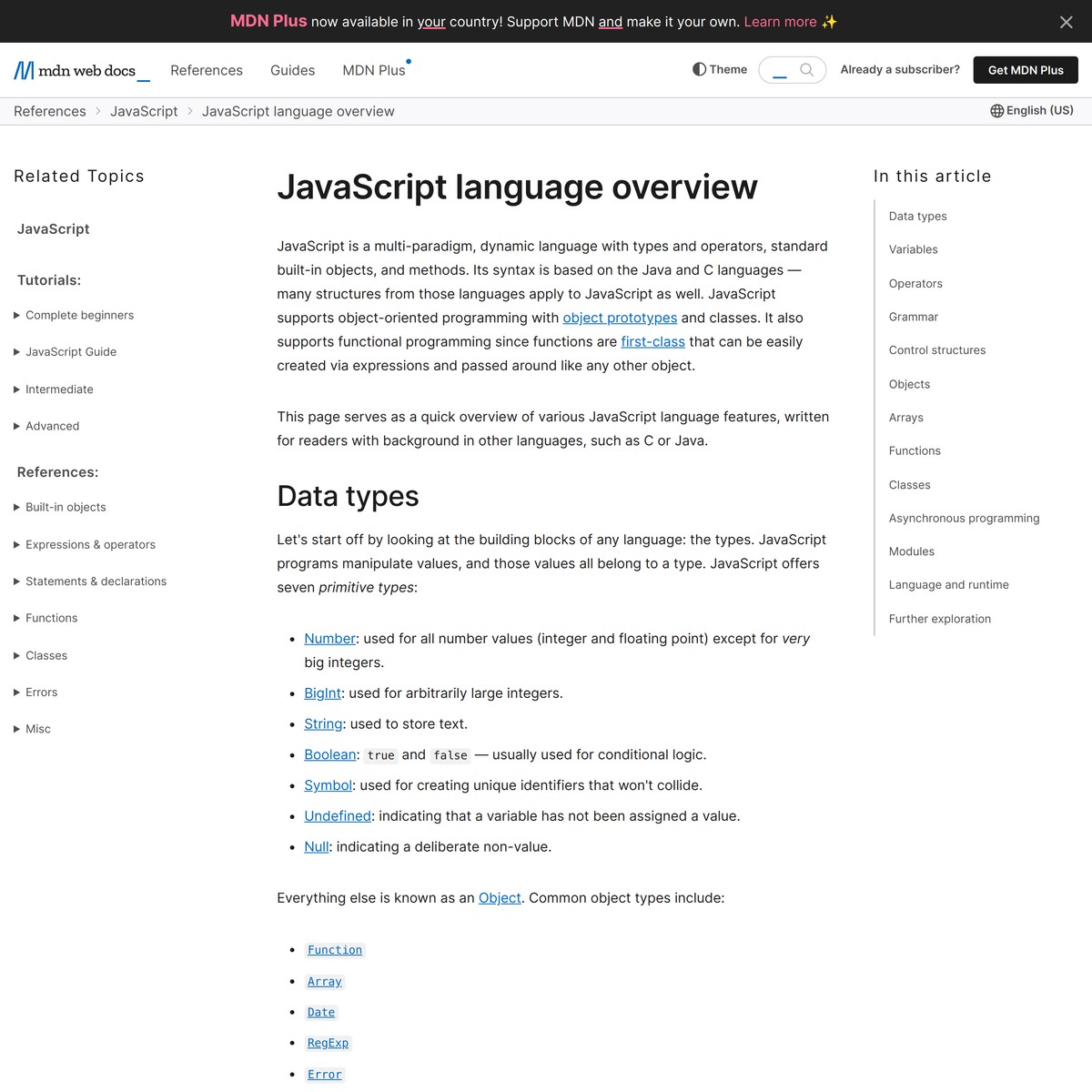 JavaScript language overview - JavaScript | MDN — Are.na