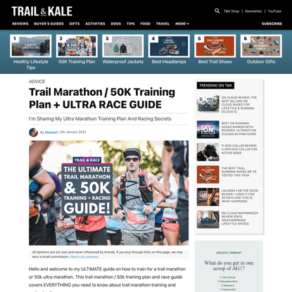Trail Marathon &amp; 50K Training Plan 2022 [+ ULTRA RACE GUIDE]