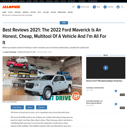 Best Reviews 2021: The 2022 Ford Maverick Is An Honest, Cheap, Multitool Of A Vehicle And I’m All For It