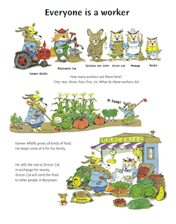 "Everyone is a worker" page from Richard Scarry's What Do People Do All Day?