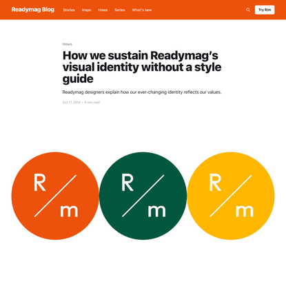 How we develop Readymag’s identity without a style guide