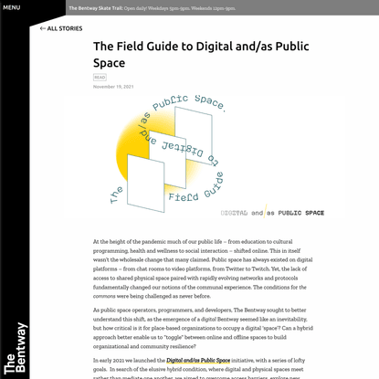 The Field Guide to Digital and/as Public Space - The Bentway