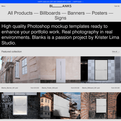 Blanks Templates | High quality Photoshop mockups for your portfolio
