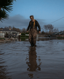 Flooding in Watsonville, Calif., on Tuesday.Credit...Mike Kai Chen for The New York Times