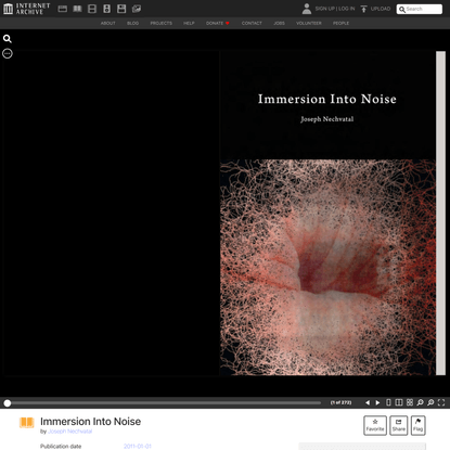 Immersion Into Noise : Joseph Nechvatal : Free Download, Borrow, and Streaming : Internet Archive