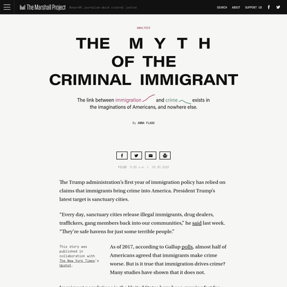 The Myth of the Criminal Immigrant