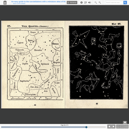 An easy guide to the constellations with a miniature atlas of the stars