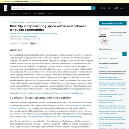 Diversity in representing space within and between language communities
