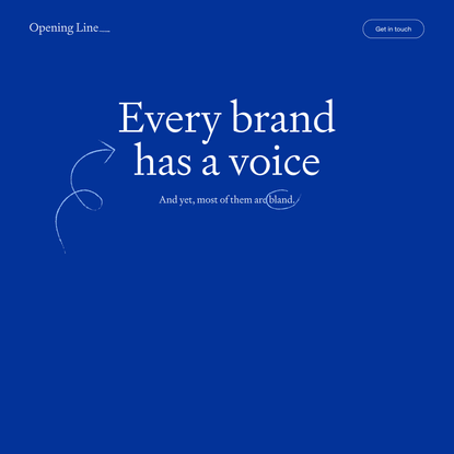 Opening Line — Copywriting studio in London. We put brands into words.