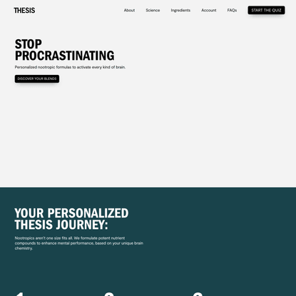 Thesis | Personalized nootropics for every brain
