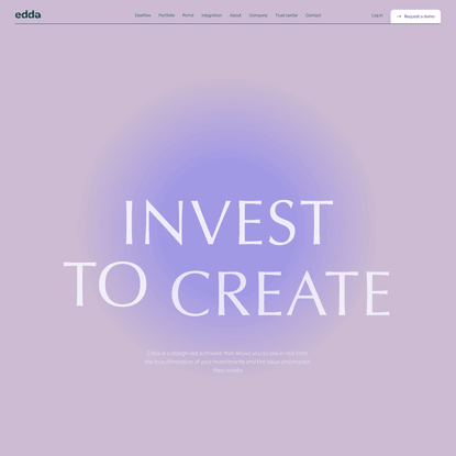 Invest
to create - Edda