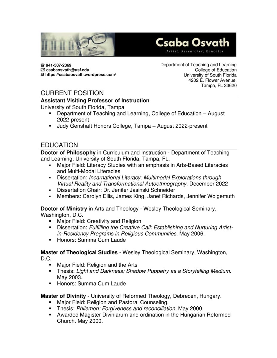 Curriculum Vitae 2023 — Are.na